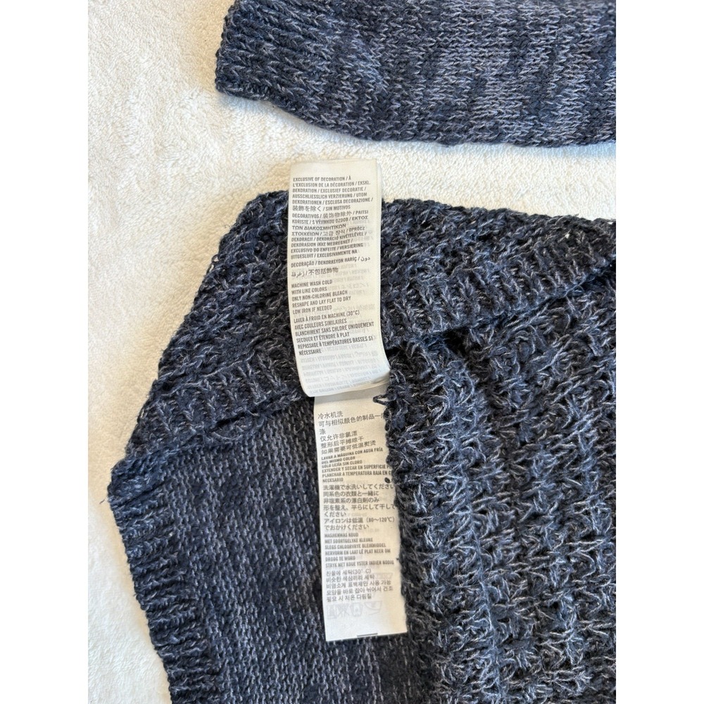 Hollister Navy‎ Blue Knit Sweater Women's Medium Long Sleeve Lightweight - Picture 10 of 12